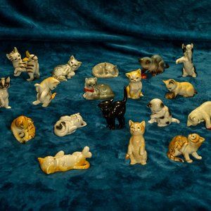 Cats of Character complete set of 25 cute vintage china Danbury Mint figurines